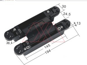 Hidden hinge with soft closing ,zamak