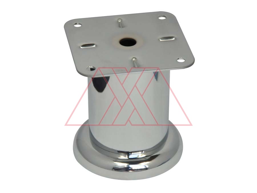 Pie para mueble de acero, D50, ajustable