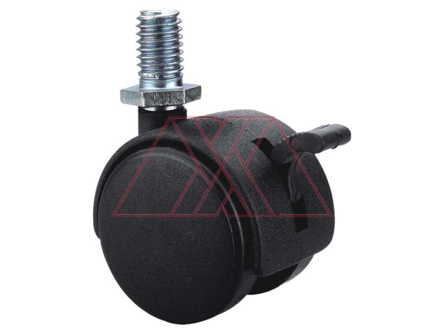Castor, w/ thread, with brake