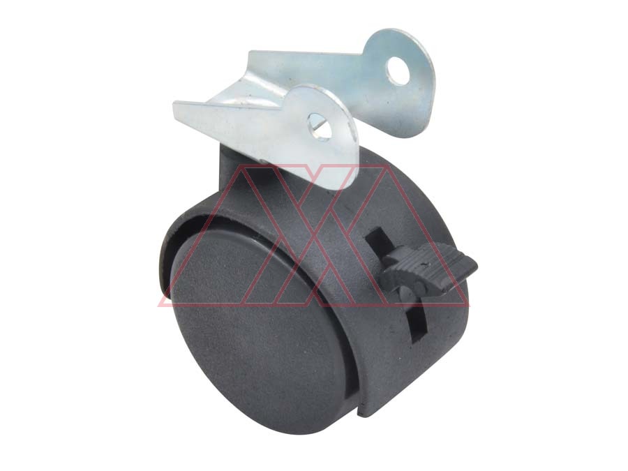 Castor, w/ U-canal, with brake