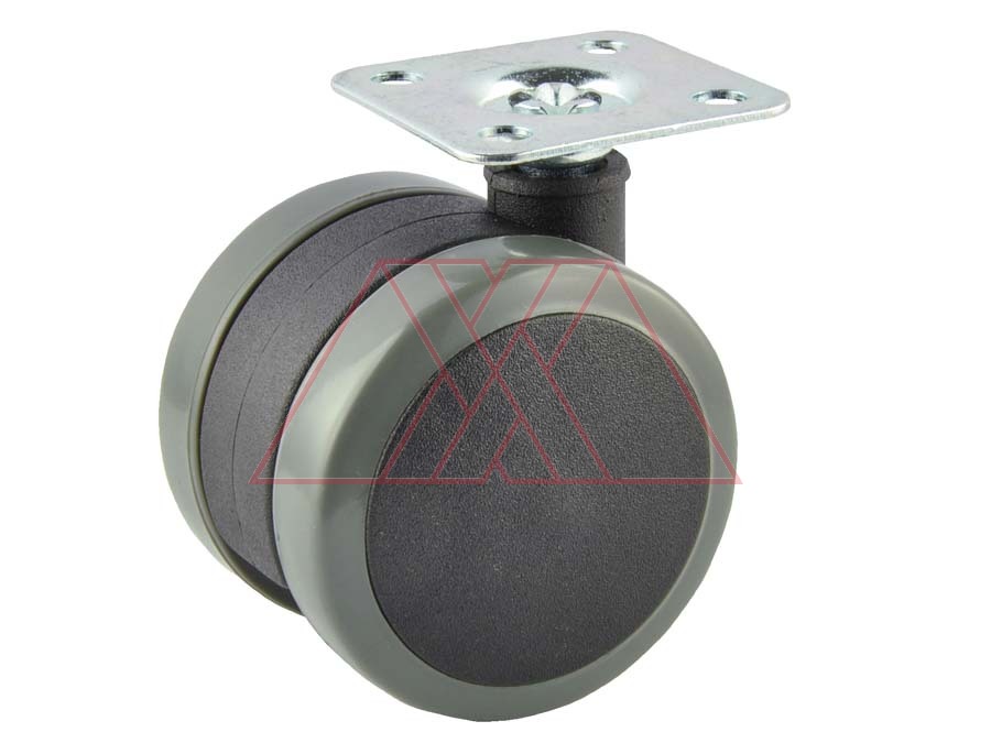 Rueda de PU, con placa, sin soporte