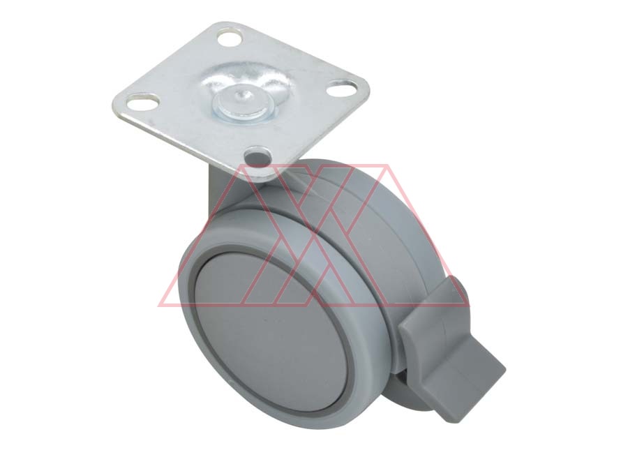 Rueda de plástico, con soporte