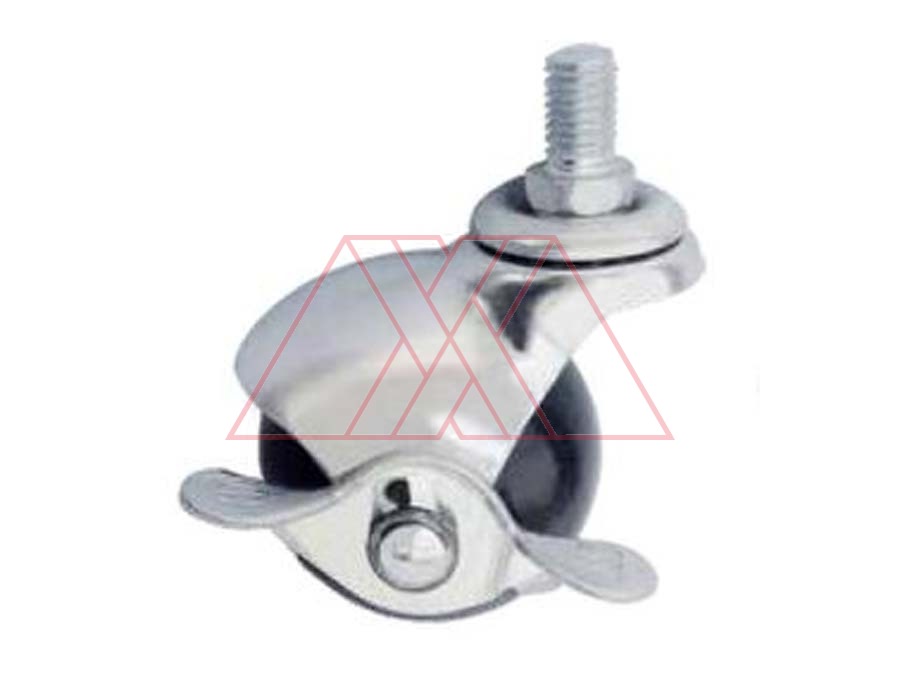 Mobilya tekerleği (vidalı, frenli)