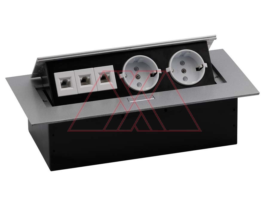 MXXL-125 | Hidden sockets block, table mount