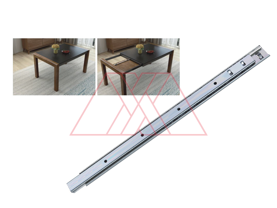 Genişleyen çerçevesiz  masa için ray