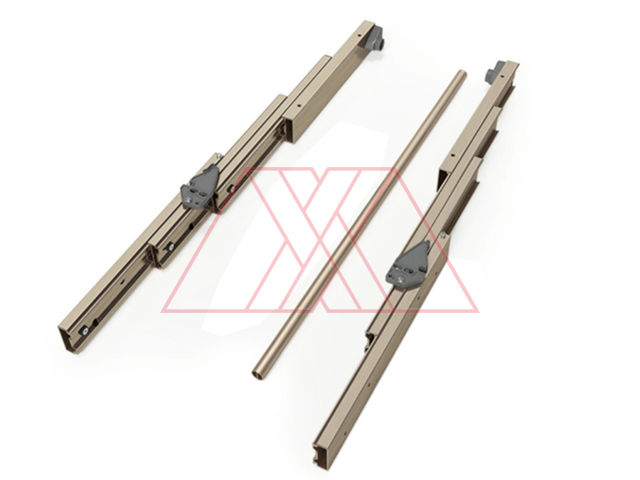 Pull out table top rail