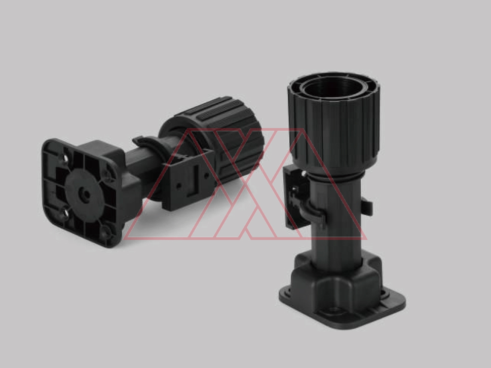 Plastic foot, adjustable