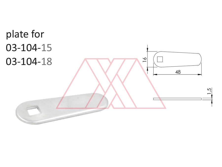MXXC-502-plate | Lock with round key