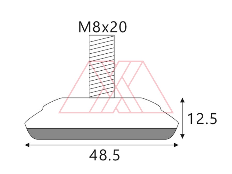 MXXD-415-q | Leveller, D49/h12.5