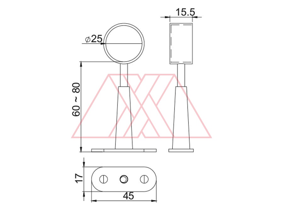 MXXF-132-q | Tube holder (blind-ended)