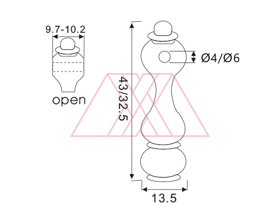 MXXF-137-q | Tube holder (open-ended)