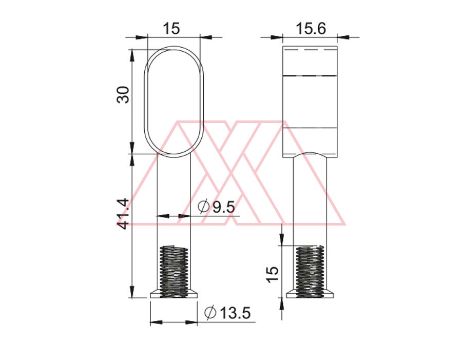 MXXF-145-q | Tube holder (open-ended)