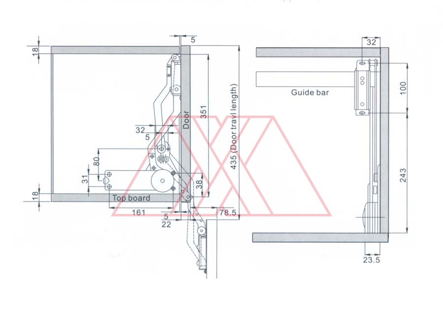MXXG-404-D-B | Vertical flap lift