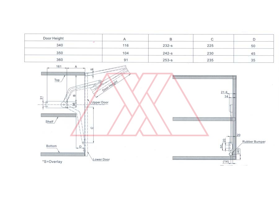 MXXG-404-x3 | Vertical flap lift