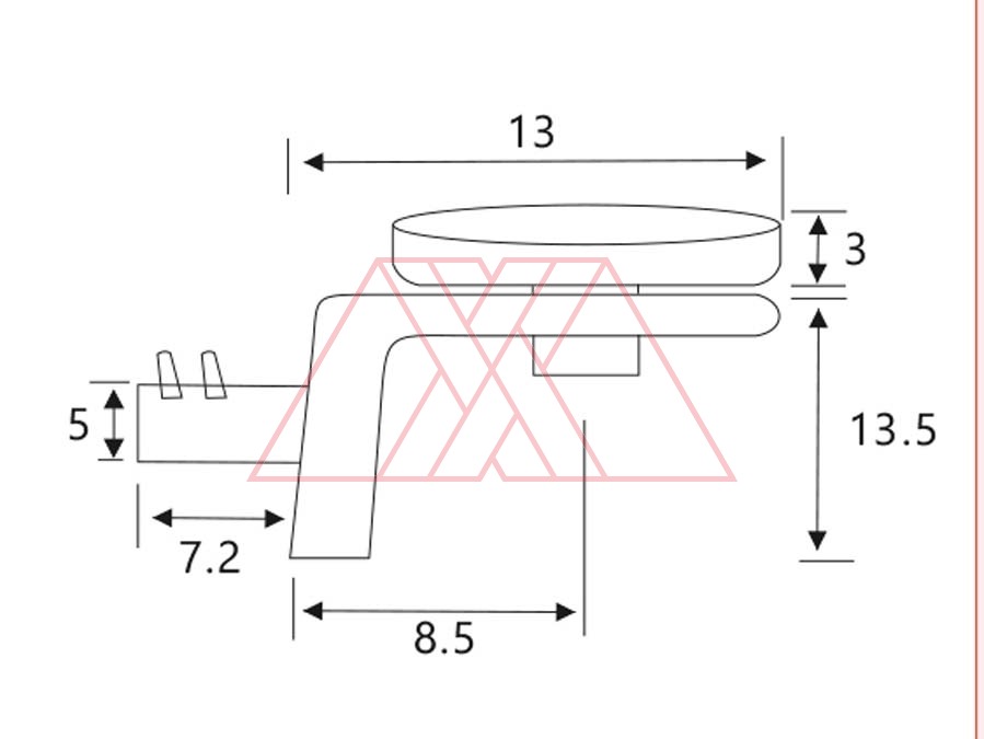 MXXH-008-q | Shelf support, L shaped