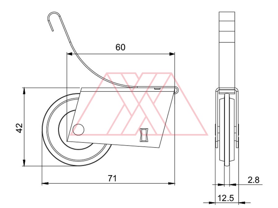 MXXI-102-608B-q | Roller system (L shaped)