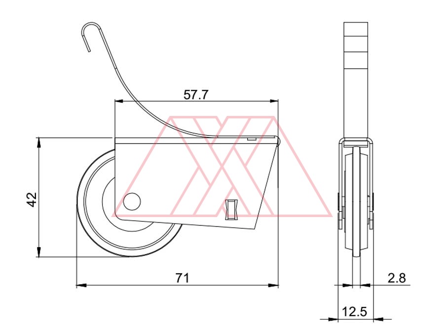 MXXI-103-629A-q | Roller system (asymmetric)