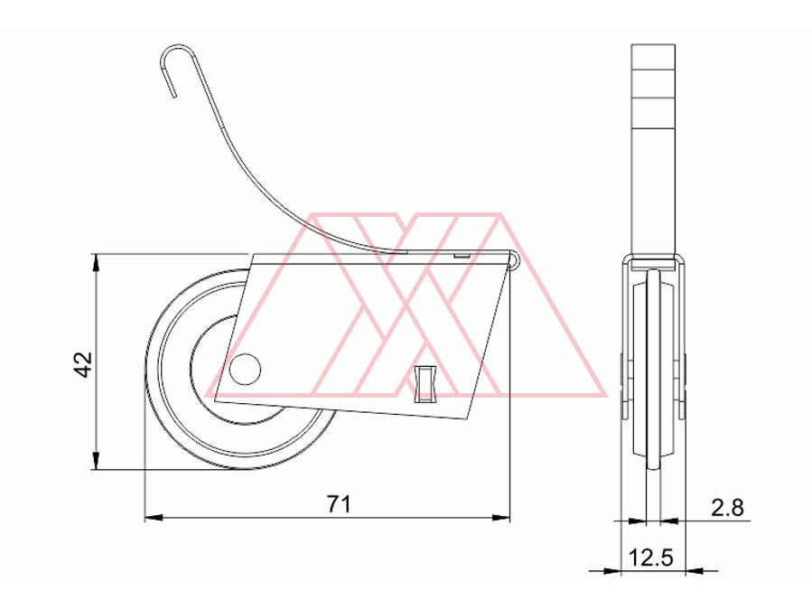 MXXI-106-629A&629B-q | Roller system (L shaped)