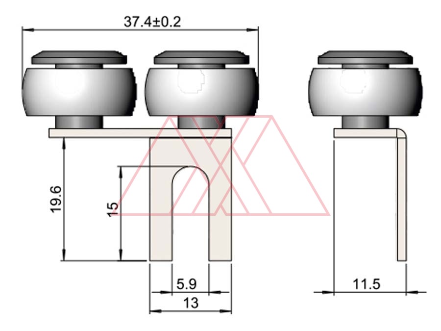 MXXI-407-q | Upper roller (asymmetric)