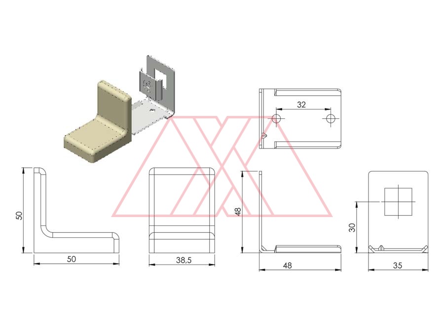MXXJ-401-q | Corner with plastic cover