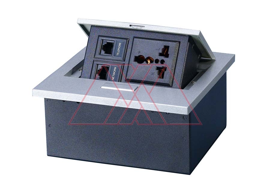 MXXL-120-x2 | Hidden sockets block, table mount
