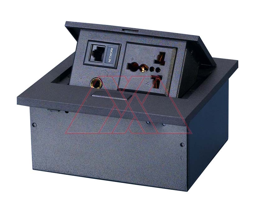 MXXL-120-x3 | Hidden sockets block, table mount