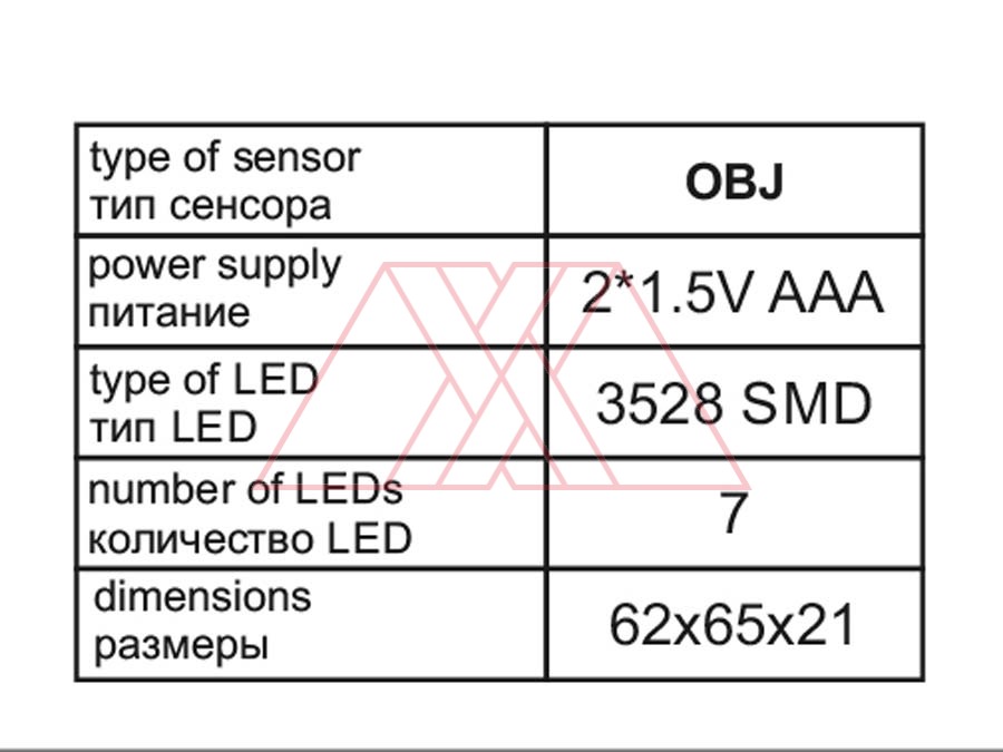 MXXN-131-q | Inner lighting with sensor